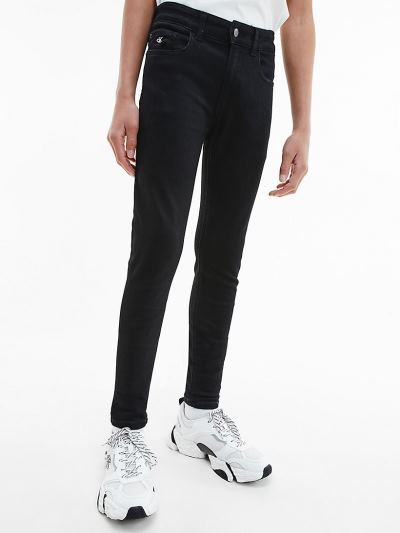 Calvin Klein Ruhák HU327575 | Calvin Klein Skinny Fiu Farmernadrág Fekete
